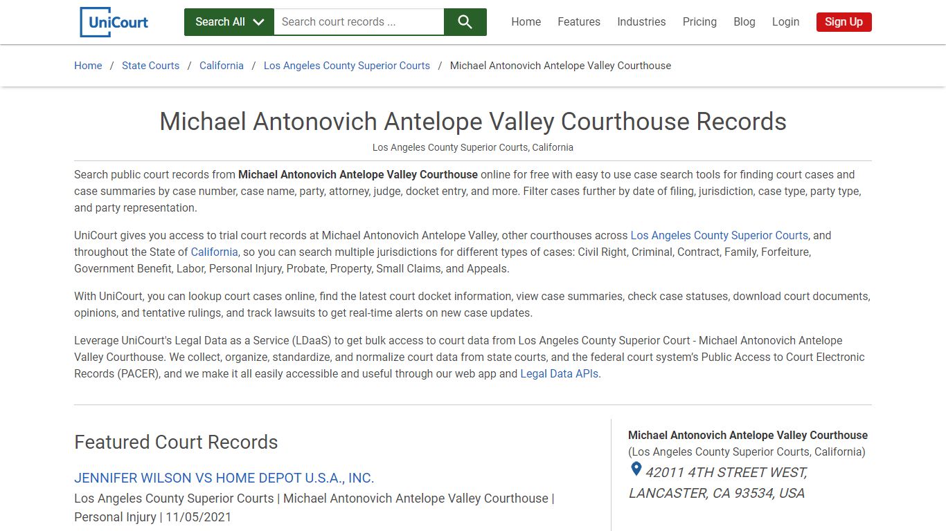 Michael Antonovich Antelope Valley Courthouse Records